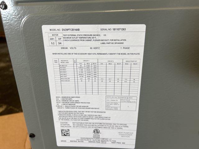 2.5 Ton AC/HP ECM Communicating Multiposition Air Handler 208-230/60/1 R-410A CFM 1085