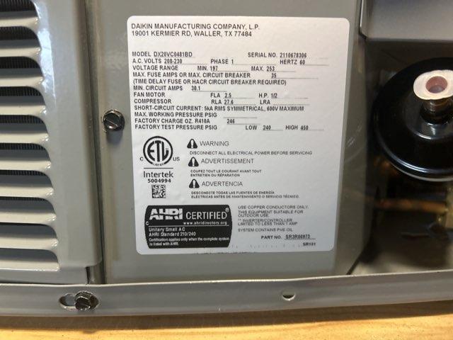 4 Ton Inverter Split-System Communicating Air Conditioner 208-230/60/1 R410A 20 SEER