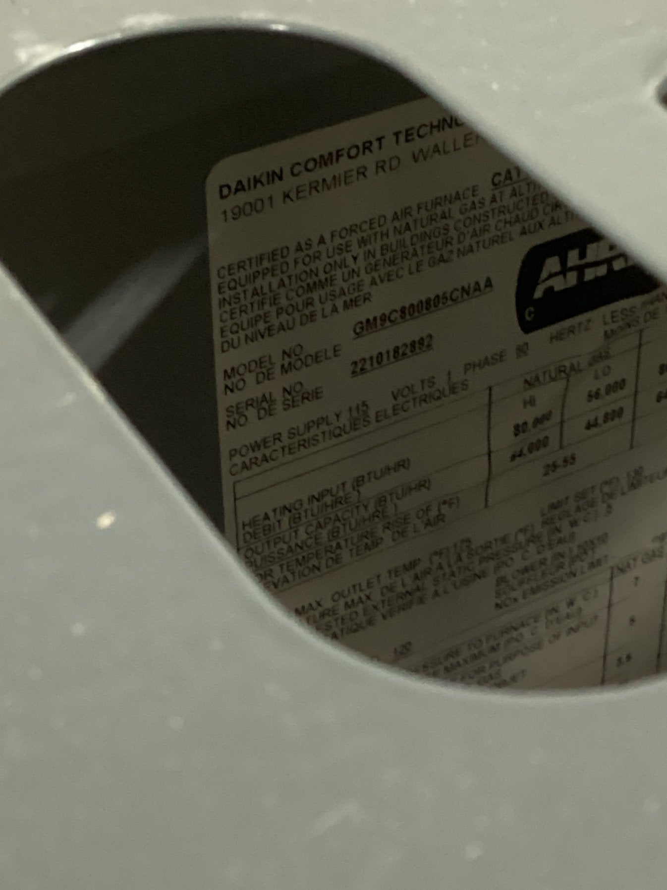 80,000 BTU Two-Stage Upflow/Horizontal ECM Multi Speed Gas Furnace 80% AFUE 115/60/1 CFM: 2000