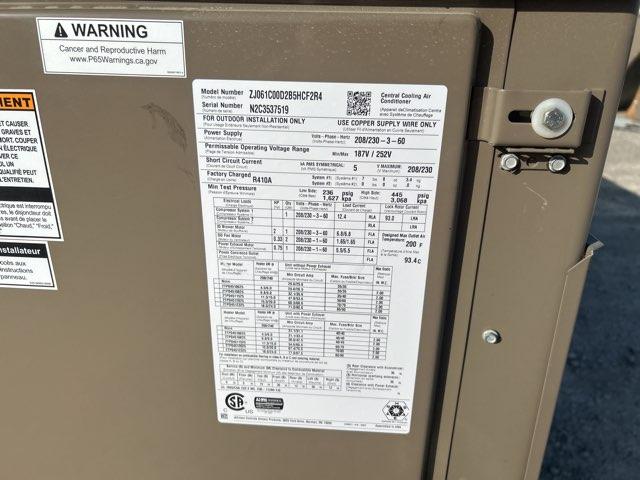 COMMERCIAL 5 Ton 1 Stage Convertible Packaged Air Conditioning Unit, 14.5 SEER, 208-230/60/3, R410A