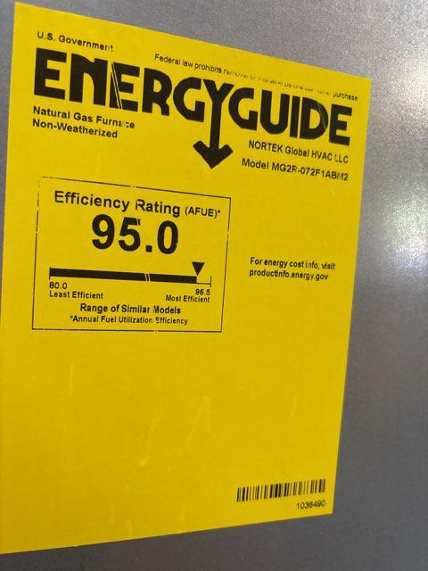 72,000 BTU 1-Stg Downflow ECM Multi Speed Gas Manufactured Housing Furnace 95% 120/60/1 CFM: 1560
