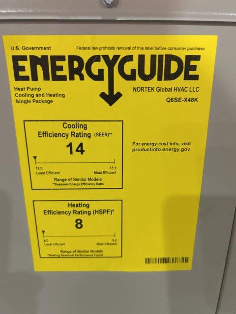 4 Ton Single-Stage Convertible Packaged Heat Pump Unit, 14 SEER, 208-230/60/1, R410A