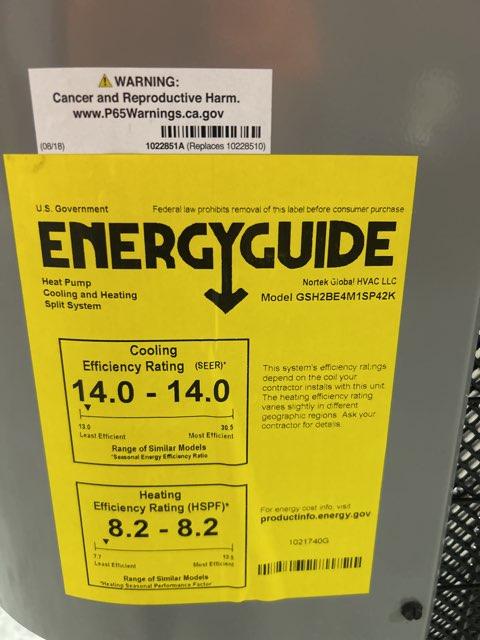 3.5 Ton Single-Stage Split-System Manufactured Housing Heat Pump 208-230/60/1 R410A 14 SEER
