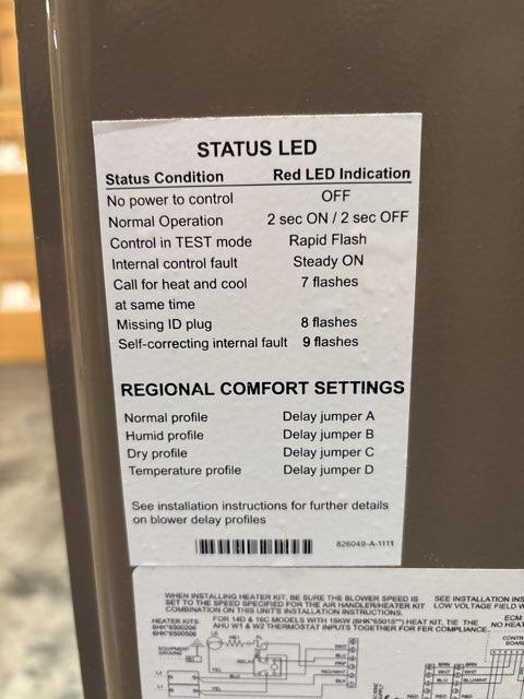 3.5 Ton AC/HP ECM Communicating Multiposition Air Handler 208-230/60/1 R22/R-410A CFM 1400