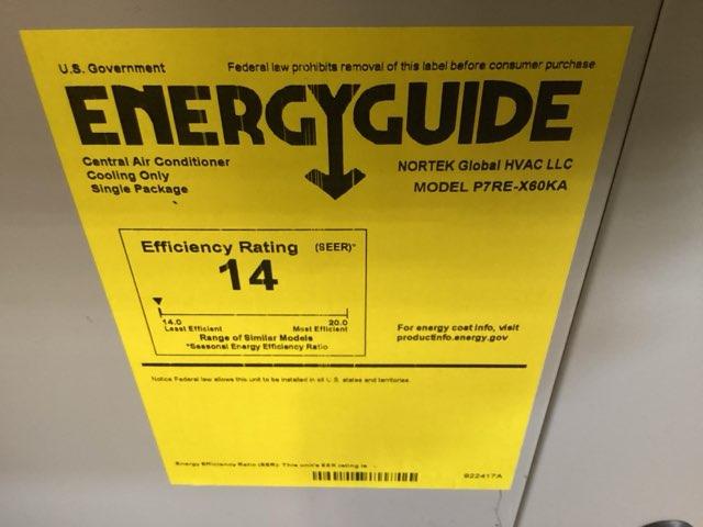 5 Ton Single-Stage Convertible Packaged Air Conditioning Unit, 14 SEER, 208-230/60/1, R410A