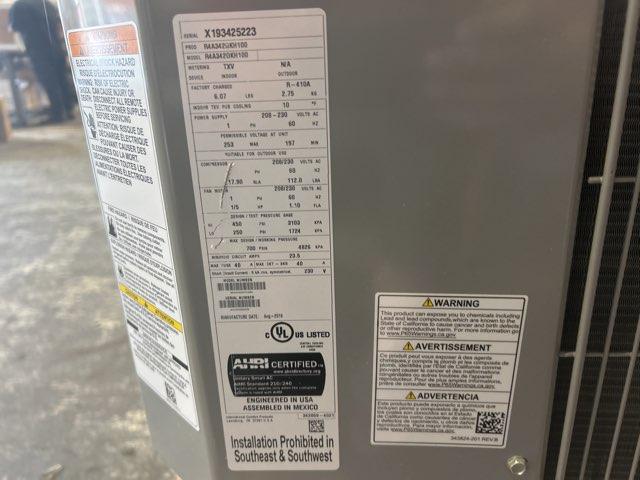 3.5 Ton Single-Stage Split-System Air Conditioner 208-230/60/1 R410A 13 SEER