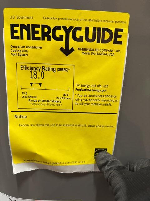 3 Ton Inverter Split-System Communicating Air Conditioner 208-230/60/1 R410A 18 SEER2