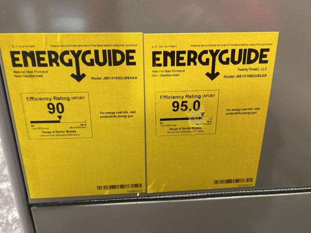 108,000 BTU Single-Stage Upflow/Horizontal ECM Multi Speed Gas Furnace 95% AFUE 115/60/1 CFM: 2330