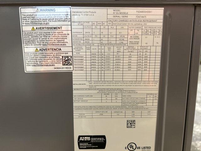 4 Ton Single-Stage Convertible Packaged Air Conditioning Unit, 13.4 SEER2, 208-230/60/3, R410A