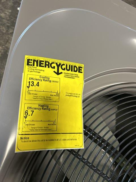2.5 Ton Single-Stage Convertible Packaged Heat Pump Unit, 14 SEER, 208-230/60/1, R410A