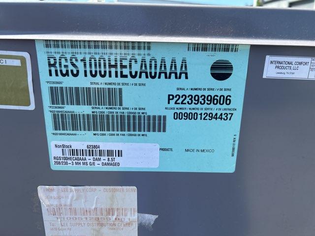 8.5 Ton Two-Stage Convertible Natural Gas/Electric Packaged Unit, 11 EER, 208-230/60/3, R410A