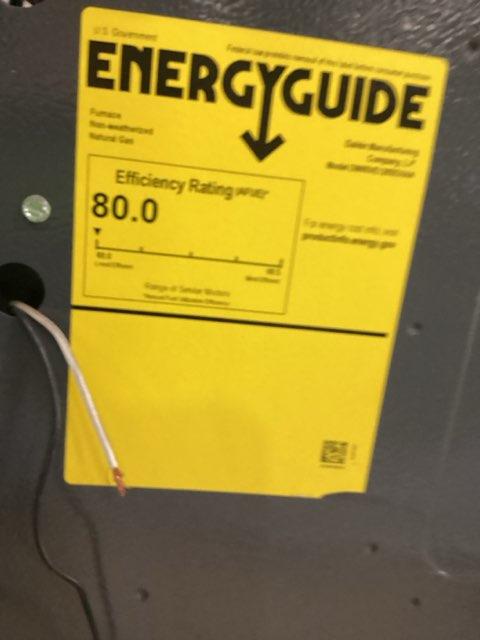 120,000 BTU Low NOx Two-Stage Upflow/Horizontal ECM Multi Speed Gas Furnace 80% 115/60/1 CFM: 2000