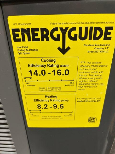 2.5 Ton Single-Stage Split-System Heat Pump 208-230/60/1 R410A 16 SEER