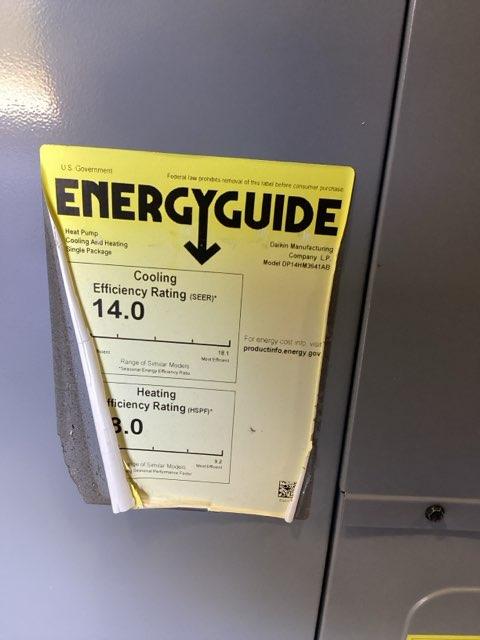 3 Ton Single-Stage Convertible Packaged Heat Pump Unit, 14 SEER, 208-230/60/1, R410A