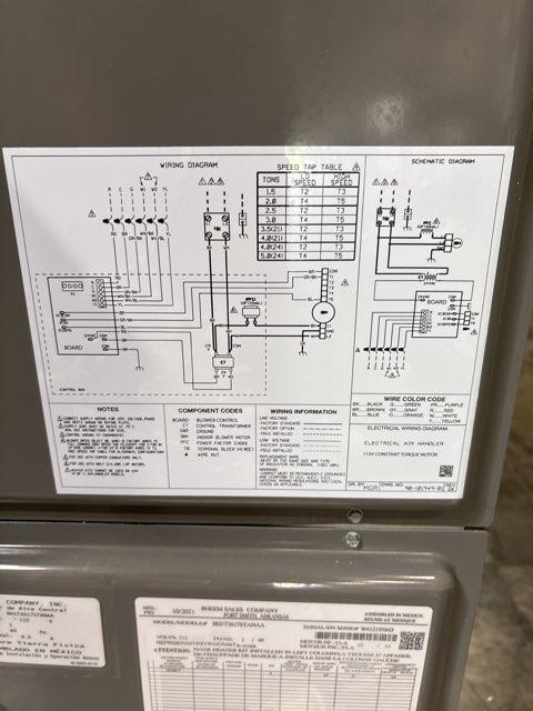 3 Ton AC/HP ECM Multiposition Air Handler 115/60/1 R-410A CFM 1275