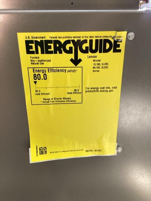 110,000 BTU Single-Stage Upflow/Horizontal ECM Multi Speed Gas Furnace 80% AFUE 120/60/1 CFM: 2715