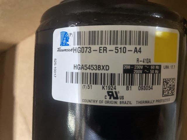 0.5 Ton AC Rotary Compressor 200-230/50-60/1 R410A