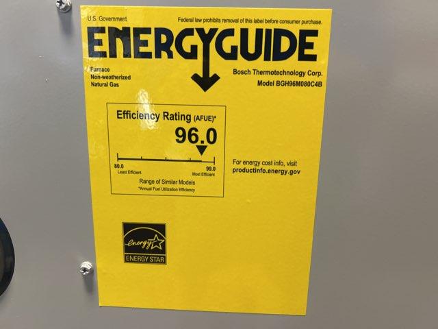 80,000 BTU Two-Stage Upflow/Horizontal ECM Multi Speed Gas Furnace 96% AFUE 115/60/1 CFM: 1312