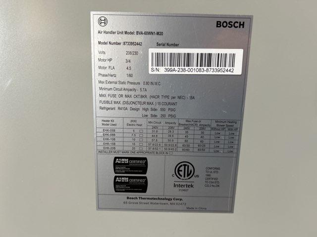 5 Ton AC/HP ECM Upflow/Horizontal Air Handler 208-230/60/1 R-410A CFM 2029