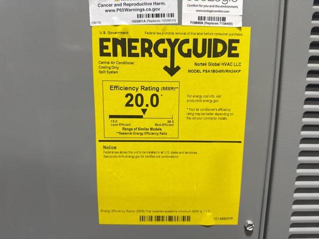 2 Ton Inverter Split-System Air Conditioner 208-230/60/1 R410A 19 SEER2