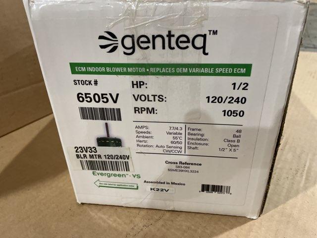 1/2 HP Blower Motor 120/240/60/1 1050 Rpm Variable Speed