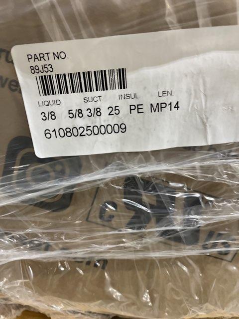 3/8"L X 5/8"S X 3/8"W X 25' Line Set, Sweat