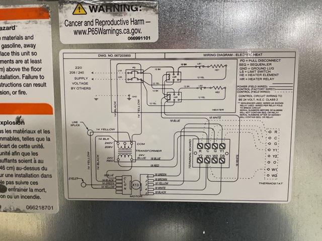 2 Ton AC/HP ECM Wall Mounted Air Handler With 5 KW Heat, 208-240/60/1 R-410A CFM 970