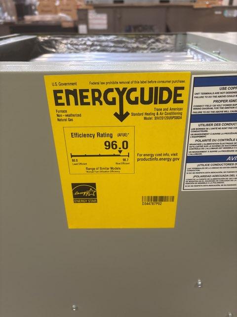 120,000 BTU Two-Stage Upflow/Horizontal PSC Variable Speed Gas Furnace 96% AFUE 120/60/1 CFM: 1985