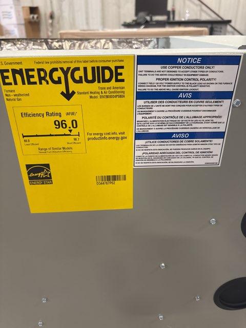 80,000 BTU Two-Stage Downflow PSC Variable Speed Gas Furnace 96% AFUE 120/60/1 CFM: 1571