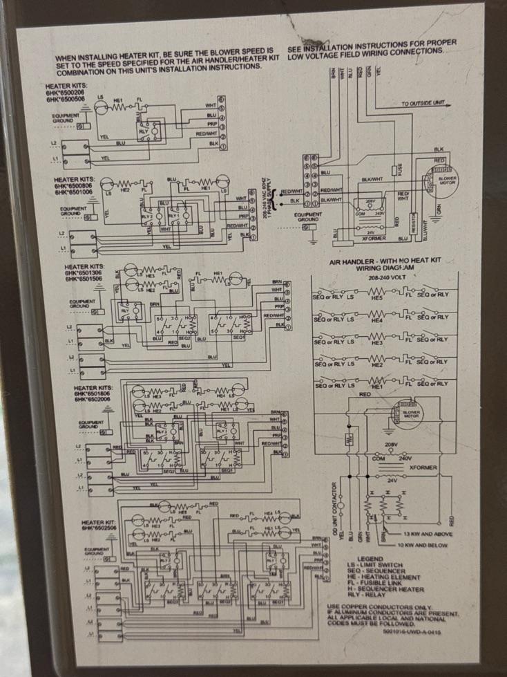 3 Ton AC/HP ECM Multiposition Air Handler 208-230/60/1 R-410A CFM 1200