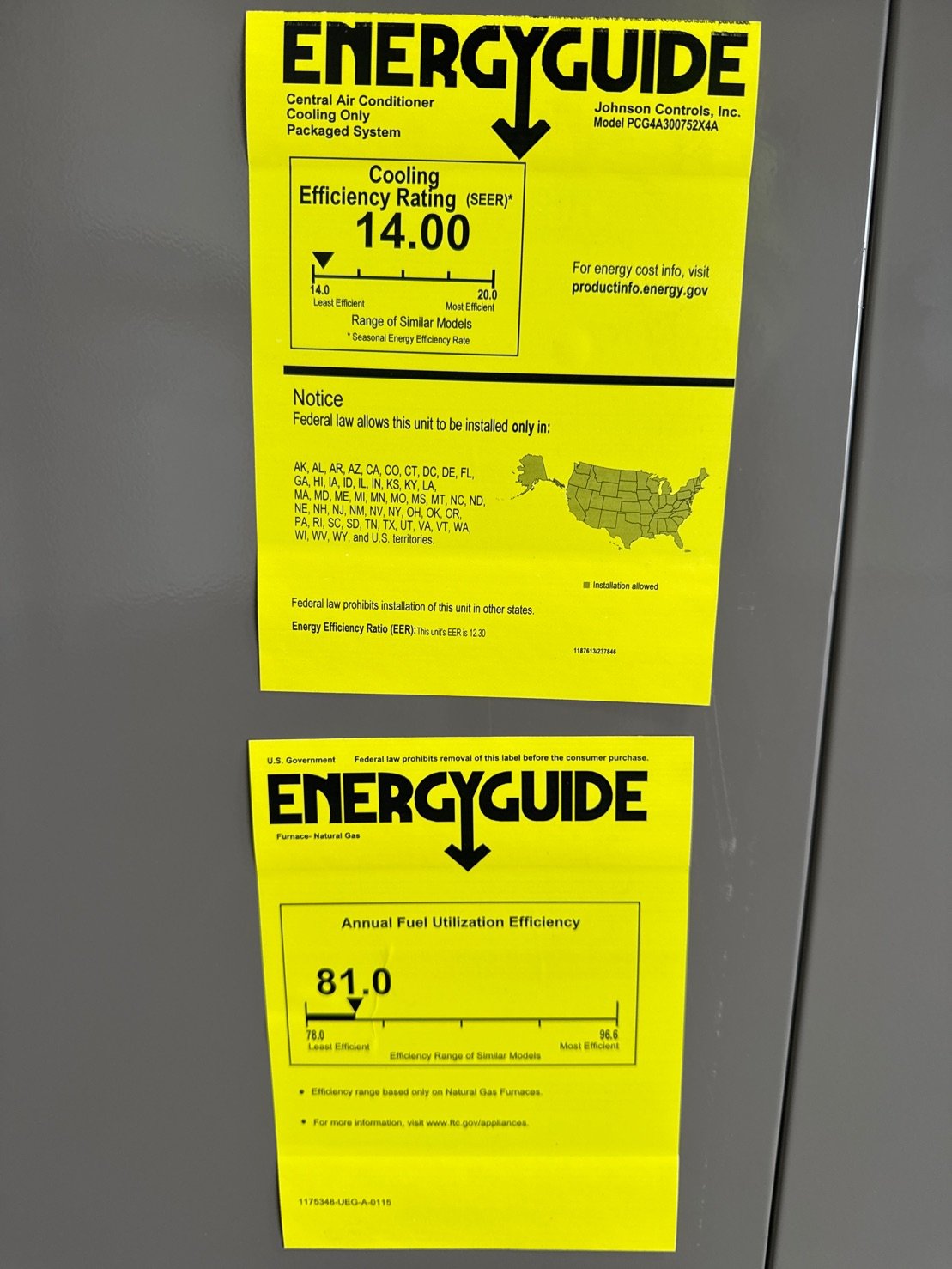 2.5 Ton Low NOx 1-Stg Convertible Natural Gas/Electric Packaged Unit, 14 SEER, 208-230/60/1, R410A