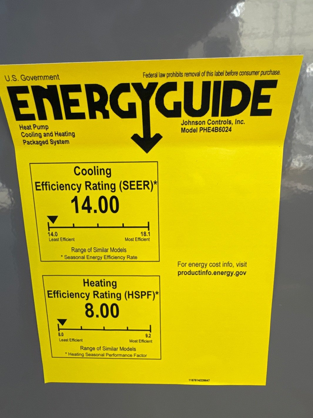 5 Ton Single-Stage Convertible Packaged Heat Pump Unit, 14 SEER, 208-230/60/1, R410A