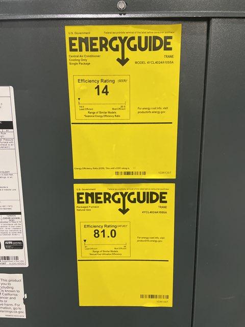 2 Ton Ultra Low NOx Single-Stage Convertible Natural G/E Packaged Unit, 14 SEER, 208-230/60/1, R410A