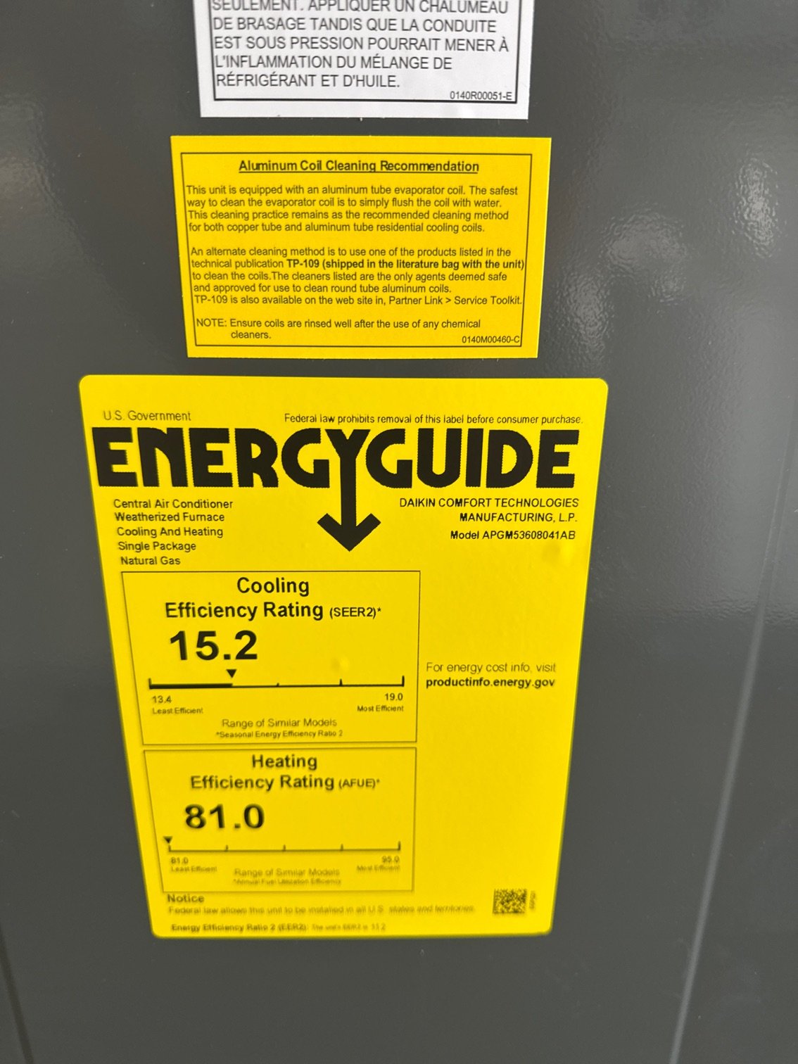 3 Ton Low NOx 2-Stg Convertible Natural Gas/Electric Packaged Unit, 15.2 SEER2, 208-230/60/1, R410A