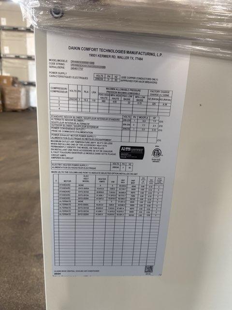 5 Ton Two-Stage Convertible Packaged Heat Pump Unit, 16 SEER2, 208-230/60/3, R410A