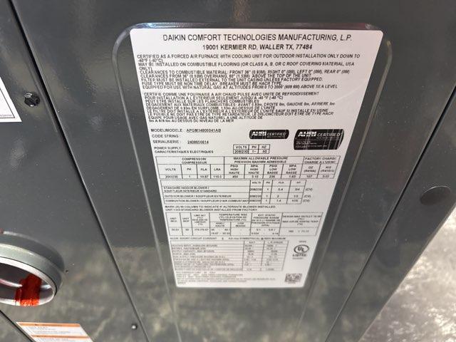 4 Ton Low NOx 1-Stg Convertible Natural Gas/Electric Packaged Unit, 13.4 SEER2, 208-230/60/1, R410A