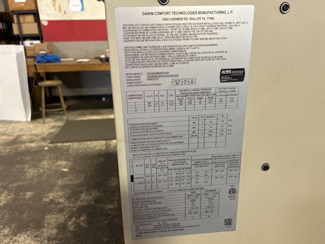 7.5 Ton Two-Stage Convertible Natural Gas/Electric Packaged Unit, 12.2 EER, 460/60/3, R410A