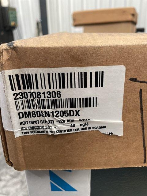 120,000 BTU Low NOx 1-Stg Upflow/Horizontal ECM Multi Speed Gas Furnace 80% 115/60/1 CFM: 2000