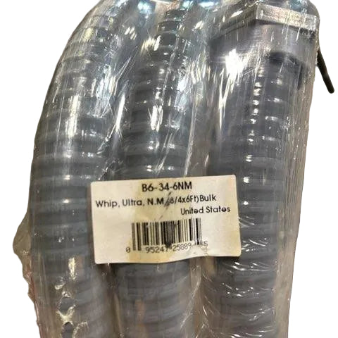 3/4" X 6' Non-Metallic Electrical Whip, #8 Wire
