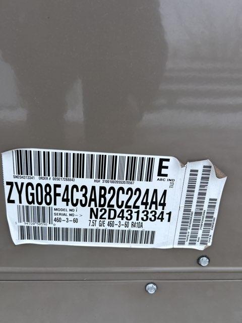 7.5 Ton Two-Stage Convertible Natural Gas/Electric Packaged Unit, 12 EER, 460/60/3, R410A