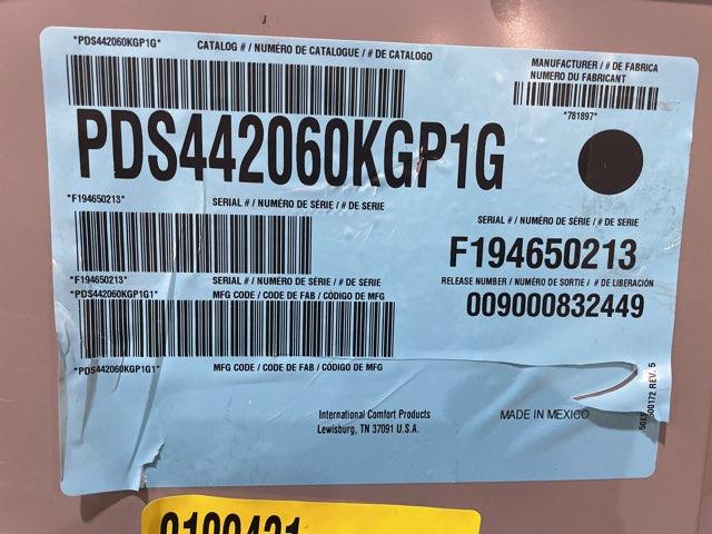 3.5 Ton 1-Stg Convertible ECM Low Nox Dual Fuel HP Packaged Unit 80.4% 14.5 SEER 208-230/60/1, R410A