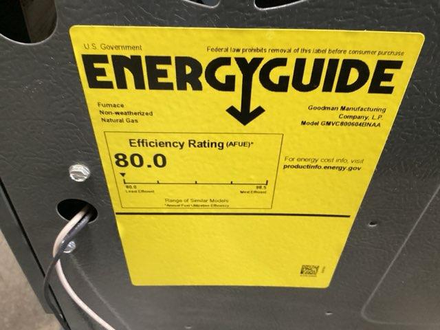 60,000 BTU Two-Stage Up/Horz ECM Variable Speed Communicating Gas Furnace 80% 115/60/1 CFM: 1600