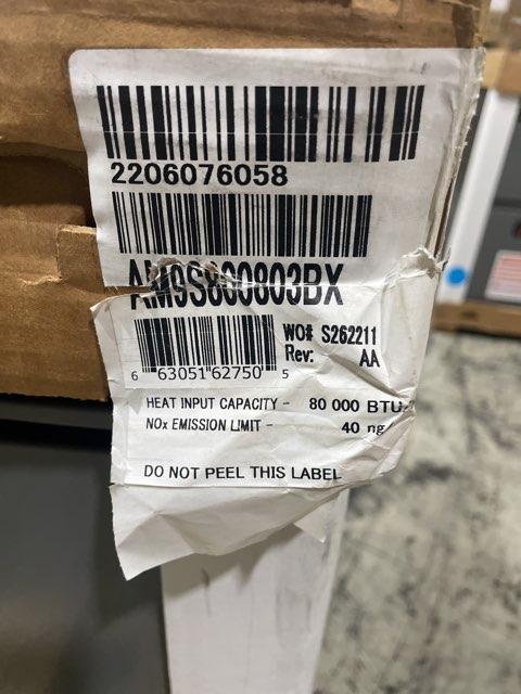 80,000 BTU Low NOx Single-Stage Upflow/Horizontal ECM Multi Speed Gas Furnace 80% 115/60/1 CFM: 1200