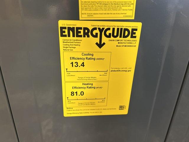 3 Ton Single-Stage Convertible Natural Gas/Electric Packaged Unit, 13.4 SEER2, 208-230/60/1, R410A