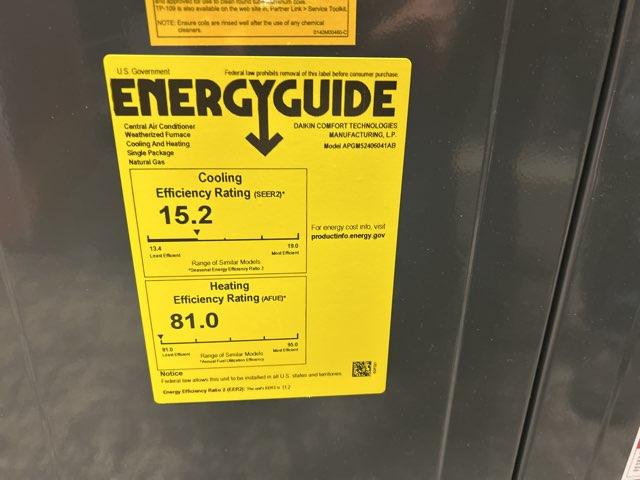 2 Ton Two-Stage Convertible Natural Gas/Electric Packaged Unit, 15.2 SEER2, 208-230/60/1, R410A