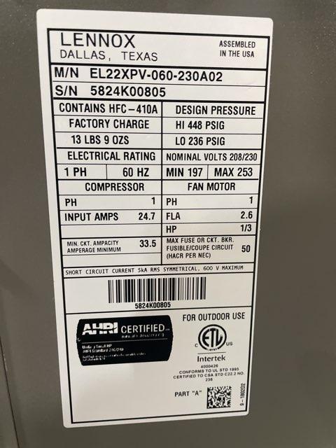 5 Ton Variable Speed Split-System Communicating Compatible Heat Pump 208-230/60/1 R410A 22 SEER2