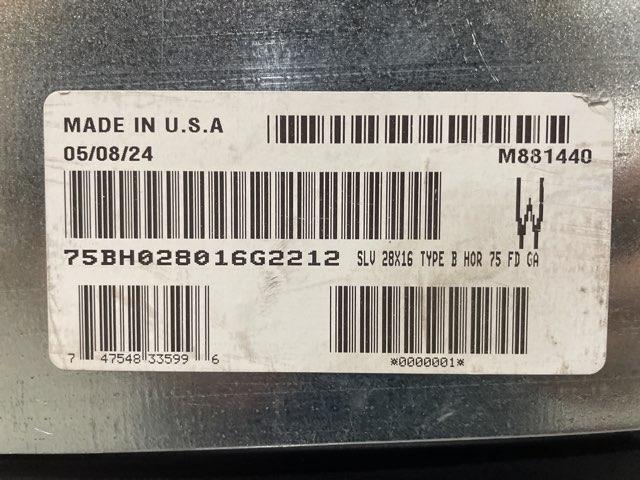 Fusible Link Rectangle Fire Damper 28X16