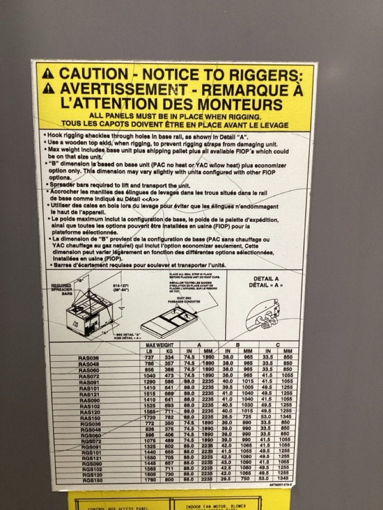 10 Ton Two-Stage Convertible Natural Gas/Electric Packaged Unit, 11 EER, 460/60/3, R410A