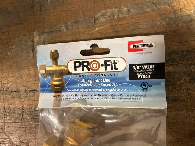3/8" Brass Service Valve Quick Connect Refrigerant Fitting