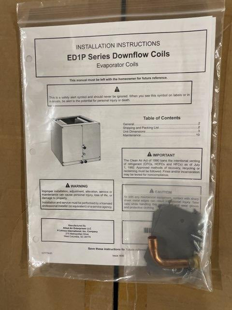 4 Ton AC/HP Downflow Cased A Coil, R410A CFM 2030